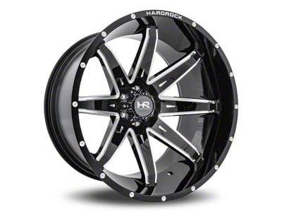 Hardrock Offroad PainKiller Xposed Gloss Black Milled 6-Lug Wheel; 20x10; -19mm Offset (15-20 Yukon)