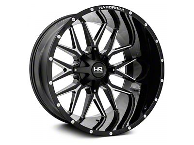 Hardrock Offroad Affliction Gloss Black Milled 8-Lug Wheel; 20x9; 0mm Offset (17-22 F-250 Super Duty)