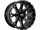 Hardrock Offroad BloodShot Xposed Gloss Black Milled 6-Lug Wheel; 22x12; -51mm Offset (24-25 Ranger)