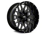 Hardrock Offroad Commander Gloss Black Milled 5-Lug Wheel; 20x12; -51mm Offset (94-01 RAM 1500)