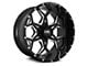 Hardrock Offroad Reckless Xposed Gloss Black Milled 8-Lug Wheel; 22x12; -51mm Offset (94-02 RAM 3500 SRW)