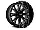 Hardrock Offroad Slammer Xposed Gloss Black Milled 6-Lug Wheel; 24x12; -44mm Offset (99-06 Sierra 1500)