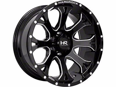 Hardrock Offroad BloodShot Xposed Gloss Black Milled 6-Lug Wheel; 20x12; -44mm Offset (23-25 Canyon)