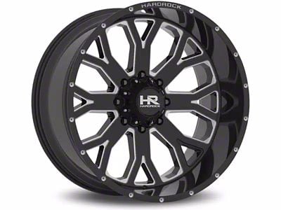 Hardrock Offroad Slammer Xposed Gloss Black Milled 6-Lug Wheel; 20x12; -44mm Offset (23-25 Canyon)