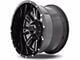 Hardrock Offroad Spine Xposed Gloss Black Milled 6-Lug Wheel; 20x12; -44mm Offset (23-25 Canyon)