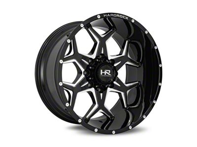 Hardrock Offroad Reckless Xposed Gloss Black Milled 6-Lug Wheel; 22x12; -51mm Offset (23-25 Colorado)