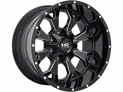 Hardrock Offroad Devastator Gloss Black Milled 6-Lug Wheel; 20x12; -51mm Offset (21-24 F-150)