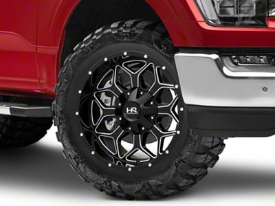 Hardrock Offroad Indestructible Gloss Black Milled 6-Lug Wheel; 20x12; -51mm Offset (21-25 F-150)