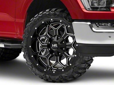 Hardrock Offroad Indestructible Gloss Black Milled 6-Lug Wheel; 22x10; -25mm Offset (21-25 F-150)