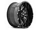 Hardrock Offroad Spine Xposed Gloss Black Milled 6-Lug Wheel; 20x9; 0mm Offset (21-24 F-150)