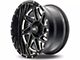 Hardrock Offroad Bones Xposed Gloss Black Milled 8-Lug Wheel; 20x12; -44mm Offset (17-22 F-250 Super Duty)