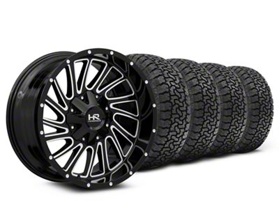 20x10 Hardrock Offroad Overdrive & 33in AMP All-Terrain Terrain Pro A/T Tire Package (09-18 RAM 1500)