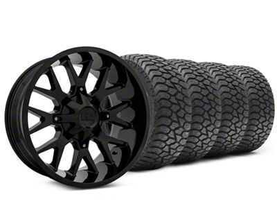 22x10 Hardrock Offroad Affliction & 33in AMP All-Terrain Terrain Attack A/T A Tire Package (19-25 RAM 1500)