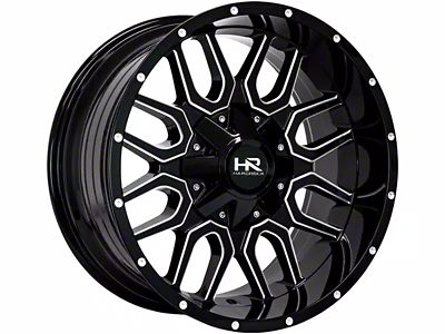 Hardrock Offroad Commander Gloss Black Milled 5-Lug Wheel; 20x10; -19mm Offset (09-18 RAM 1500)