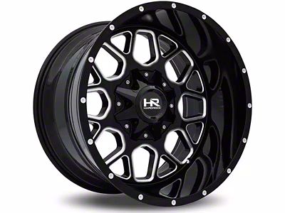 Hardrock Offroad Gunner Gloss Black Milled 5-Lug Wheel; 20x10; -19mm Offset (09-18 RAM 1500)