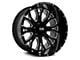 Hardrock Offroad Slammer Xposed Gloss Black Milled 8-Lug Wheel; 20x10; -19mm Offset (06-08 RAM 1500 Mega Cab)