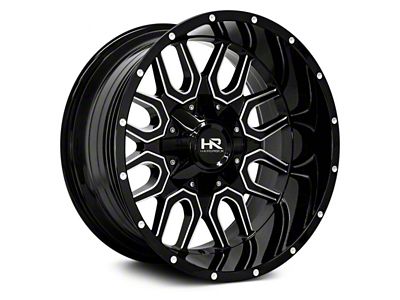 Hardrock Offroad Commander Gloss Black Milled 8-Lug Wheel; 20x12; -51mm Offset (19-24 RAM 3500 SRW)