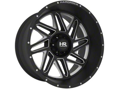 Hardrock Offroad Bones Xposed Gloss Black Milled 6-Lug Wheel; 20x12; -44mm Offset (19-23 Ranger)