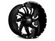 Hardrock Offroad Devious Gloss Black Milled 6-Lug Wheel; 20x12; -44mm Offset (19-23 Ranger)