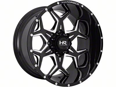 Hardrock Offroad Reckless Xposed Gloss Black Milled 6-Lug Wheel; 20x10; -19mm Offset (19-23 Ranger)