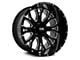 Hardrock Offroad Slammer Xposed Gloss Black Milled 6-Lug Wheel; 24x12; -44mm Offset (19-23 Ranger)