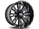 Hardrock Offroad Spine Xposed Gloss Black Milled 6-Lug Wheel; 20x10; -19mm Offset (19-23 Ranger)