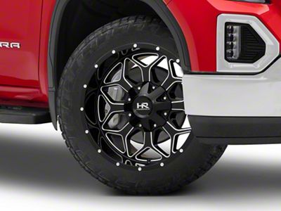 Hardrock Offroad Indestructible Gloss Black Milled 6-Lug Wheel; 22x10; -25mm Offset (19-25 Sierra 1500)