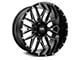 Hardrock Offroad Affliction Gloss Black Milled 8-Lug Wheel; 22x12; -44mm Offset (07-10 Sierra 2500 HD)