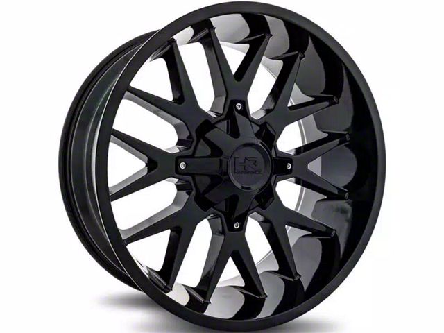 Hardrock Offroad H700 Affliction Gloss Black 8-Lug Wheel; 20x10; -19mm Offset (20-24 Sierra 2500 HD)