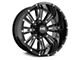 Hardrock Offroad Spine Xposed Gloss Black Milled 8-Lug Wheel; 20x10; -19mm Offset (07-10 Sierra 2500 HD)