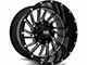 Hardrock Offroad H708 Overdrive Gloss Black Milled 8-Lug Wheel; 20x10; -19mm Offset (07-10 Sierra 3500 HD SRW)