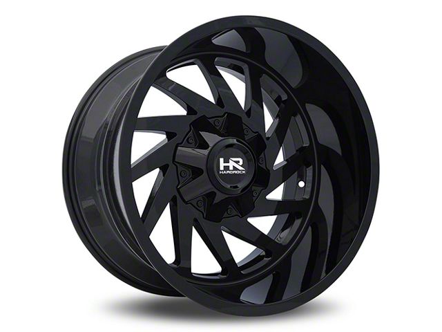 Hardrock Offroad Crusher Gloss Black 6-Lug Wheel; 20x9; 0mm Offset (19-24 Silverado 1500)