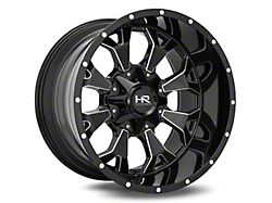 Hardrock Offroad Devastator Gloss Black Milled 6-Lug Wheel; 20x10; -19mm Offset (19-25 Silverado 1500)