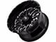 Hardrock Offroad BlackTop Xposed Gloss Black Milled 6-Lug Wheel; 20x10; -19mm Offset (21-24 Tahoe)