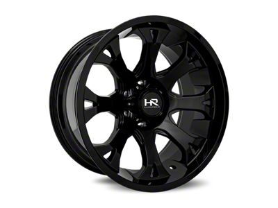 Hardrock Offroad BloodShot Xposed Gloss Black 6-Lug Wheel; 20x10; -19mm Offset (19-24 Silverado 1500)