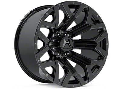 Hartes Metal Hawkish Gloss Black Milled with Satin Dark Tint 8-Lug Wheel; 20x9; 0mm Offset (01-06 Sierra 2500 HD)