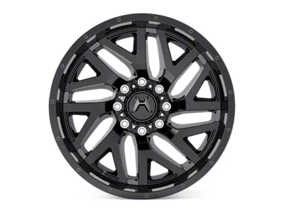 Hartes Metal Stealth Gloss Black Machined with Dark Tint 8-Lug Wheel; 20x10; -18mm Offset (01-06 Sierra 2500 HD)