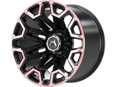 Hartes Metal Blaze Gloss Black Machined with Red Tint 8-Lug Wheel; 20x12; -44mm Offset (03-09 RAM 2500)