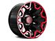 Hartes Metal Blaze Gloss Black Machined with Red Tint 8-Lug Wheel; 20x10; -12mm Offset (03-09 RAM 3500 SRW)