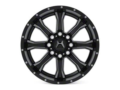 Hartes Metal Strike Gloss Black Milled with Satin Dark Tint 6-Lug Wheel; 20x9; 0mm Offset (07-13 Sierra 1500)