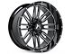 Hartes Metal Whipsaw Gloss Black Milled 6-Lug Wheel; 24x12; -44mm Offset (07-13 Sierra 1500)