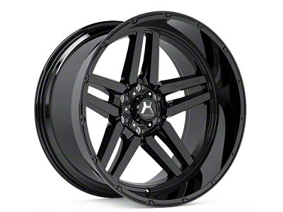 Hartes Metal Savage Gloss Black 6-Lug Wheel; 22x12; -44mm Offset (07-13 Silverado 1500)