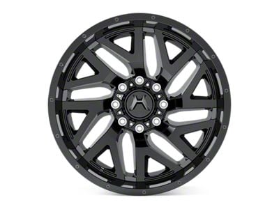 Hartes Metal Stealth Gloss Black Milled with Satin Dark Tint 6-Lug Wheel; Right Directional; 22x12; -44mm Offset (07-13 Silverado 1500)