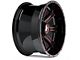 Hartes Metal Strike Gloss Black Milled with Red Tint 6-Lug Wheel; 20x9; 15mm Offset (07-13 Silverado 1500)