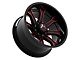 Hartes Metal Strike Gloss Black Milled with Red Tint 6-Lug Wheel; 20x9; 15mm Offset (07-13 Silverado 1500)