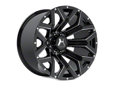 Hartes Metal Hawkish Gloss Black Milled 6-Lug Wheel; 20x10; -18mm Offset (07-14 Yukon)