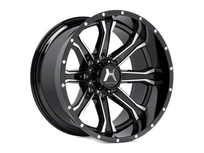 Hartes Metal Strike Gloss Black Machined 6-Lug Wheel; 20x10; -18mm Offset (07-14 Yukon)