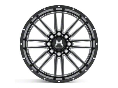 Hartes Metal Whipsaw Gloss Black Milled 6-Lug Wheel; 24x12; -44mm Offset (07-14 Yukon)