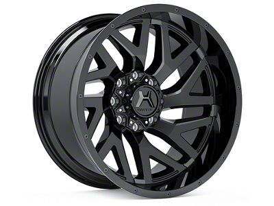 Hartes Metal Stealth Gloss Black Milled with Satin Dark Tint 6-Lug Wheel; Right Directional; 20x10; -18mm Offset (09-14 F-150)