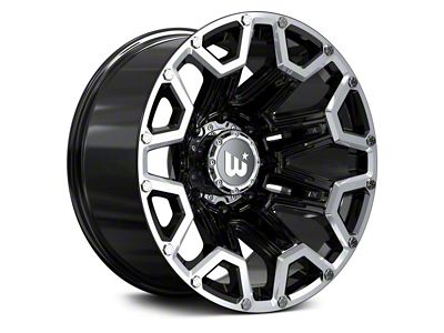 Hartes Metal Blaze Gloss Black Machined 5-Lug Wheel; 20x12; -44mm Offset (09-18 RAM 1500)